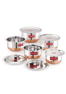 HAZEL Utensils Set for Kitchen | 1 L | 1.1 Qt | 5-Piece Set | With Lid