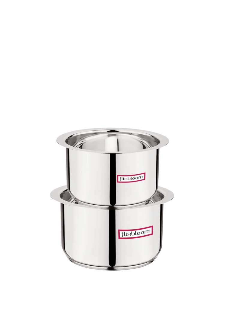 FLIXBLOOM Native Combo 3 Stainless Steel TriPly | 3 L | 3.2 Qt | Induction Compatible - Indya