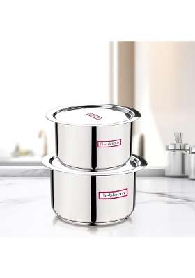 FLIXBLOOM Native Combo 3 Stainless Steel TriPly | 5 L | 5.3 Qt | Induction Compatible | With Lid