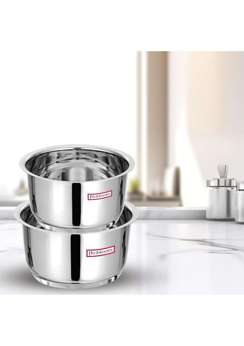 FLIXBLOOM Select Combo 1 Stainless Steel TriPly | 1 L | 1.1 Qt | Induction Compatible - Indya
