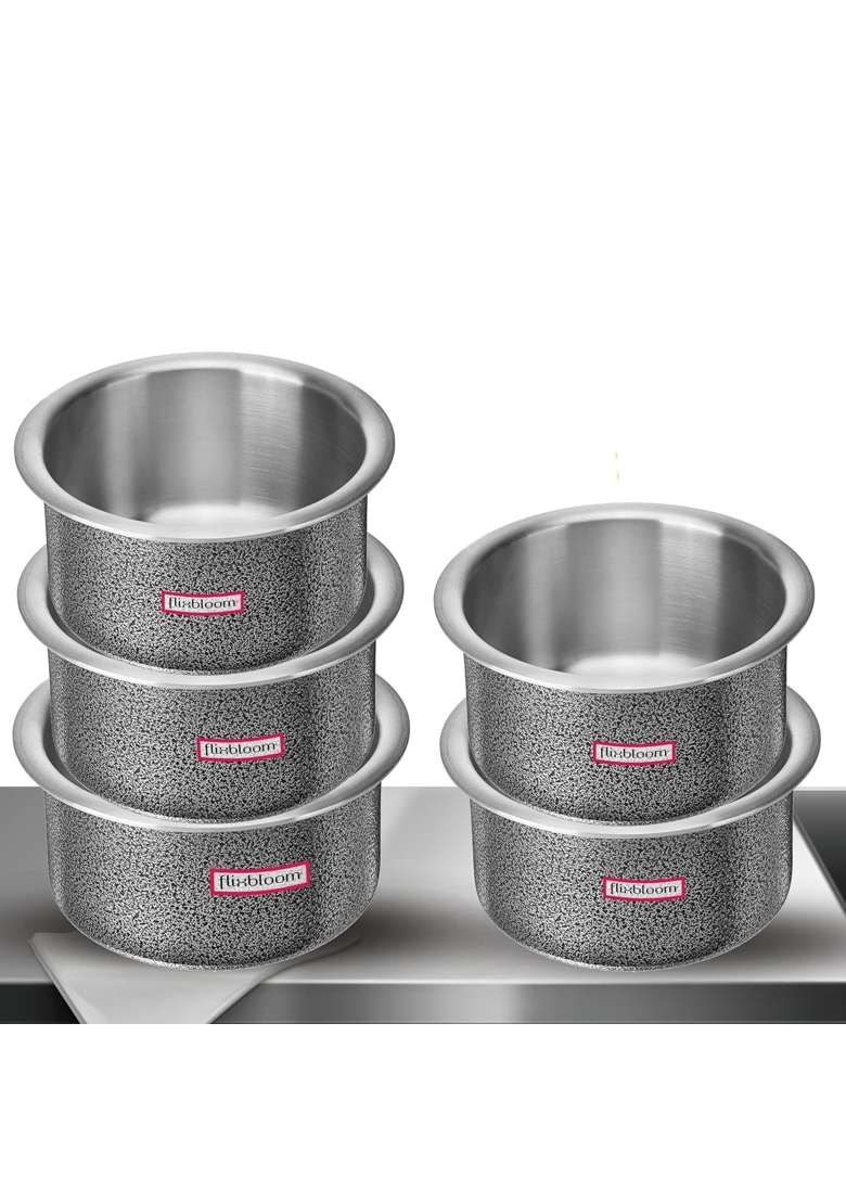 FLIXBLOOM Edge Hard Anodised Kitchen Utensils Combo Cookware Sets Induction Base | 2 L | 2.1 Qt - Indya