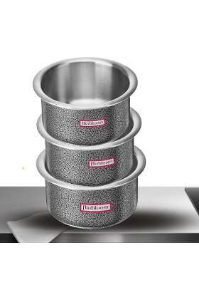 FLIXBLOOM Edge Hard Anodised Combo Sets Kitchen Utensils Cookware Sets Induction Base | 3 L | 3.2 Qt | 3-Piece Set