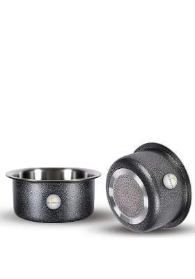 FLIXBLOOM Lunar Black Utensils Induction Base Combo Cookware Sets Induction Bottom | 3 L | 3.2 Qt