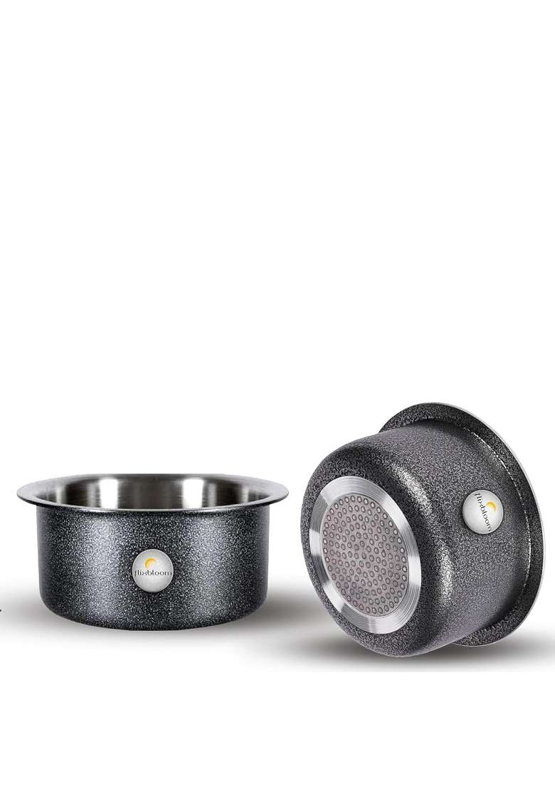 FLIXBLOOM Lunar Black Utensils Induction Base Combo Cookware Sets Induction Bottom | 3 L | 3.2 Qt - Indya