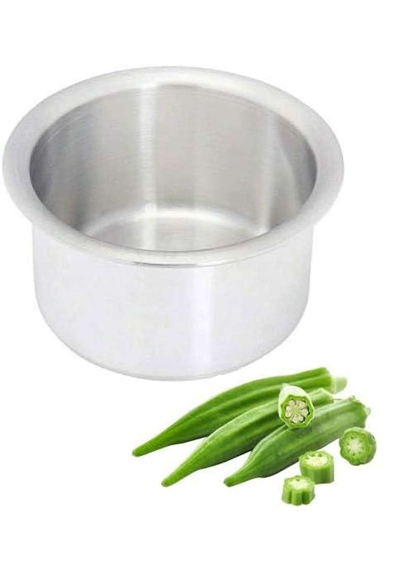 Bartan Star Aluminium Silver Tope Cooking Pot | 1 L | 1.1 Qt - Indya