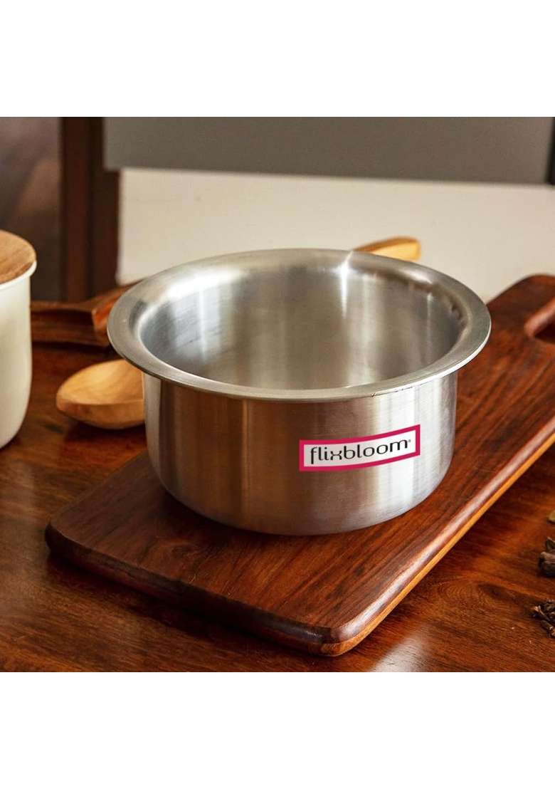 FLIXBLOOM Perfect Cookware Set Induction Bottom Tope Cooking Pot Aluminium Heavy Base Thick Flat | 4 L | 4.2 Qt - Indya