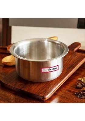 FLIXBLOOM Perfect Cookware Set Induction Bottom Tope Cooking Pot Aluminium Heavy Base Thick Flat | 5 L | 5.3 Qt