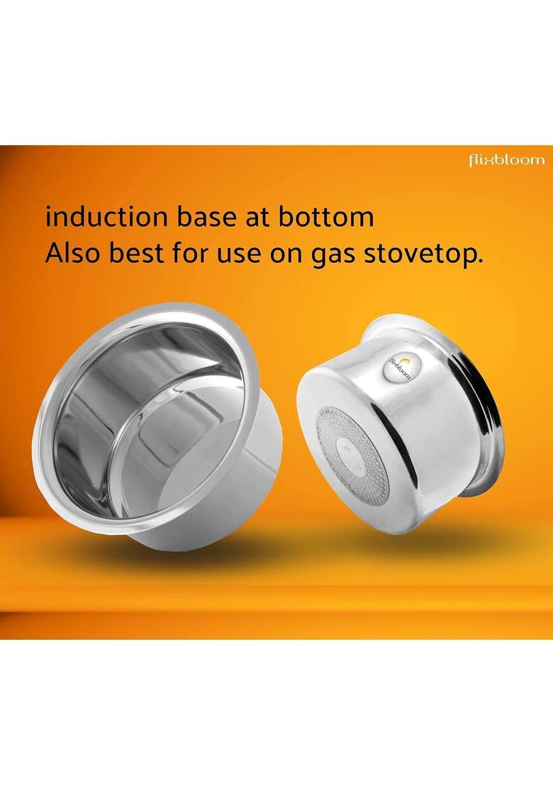 FLIXBLOOM Perfect Cookware Set Induction Bottom Tope Cooking Pot Aluminium Heavy Base Thick Flat | 5 L | 5.3 Qt - Indya