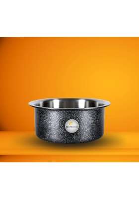 FLIXBLOOM Perfect Plus Kitchen Cookware Set Induction Base Bottom Black Aluminium | 2 L | 2.1 Qt
