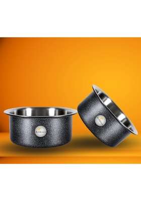 FLIXBLOOM Perfect Plus Kitchen Cookware Set Induction Base Bottom Black Aluminium | 2 L | 2.1 Qt