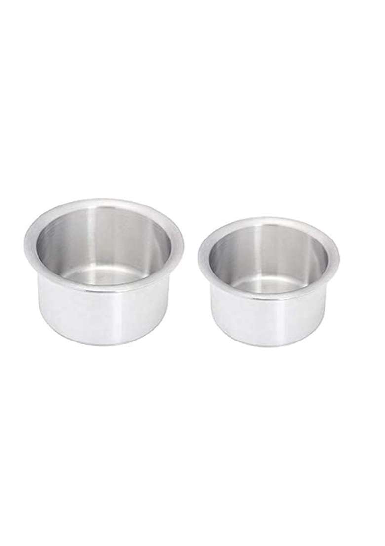 Super HK Aluminium Patila Bhagona Tapeli Pot and Pan Set Without Lid | 4 L | 4.2 Qt | Pack of 2 - Indya