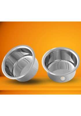 FLIXBLOOM Perfect Heavy Duty Gas Stovetop and Induction Base Aluminium Patila Cooking Pot Bhagona Tapeli | 2 L | 2.1 Qt