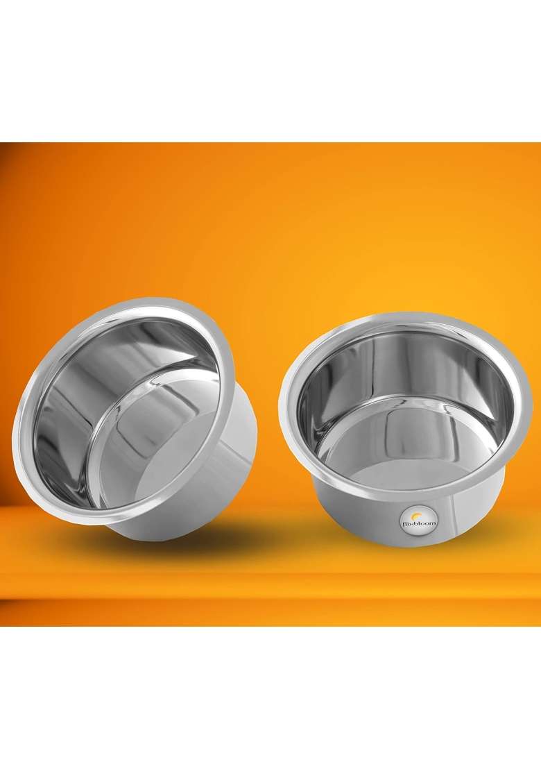 FLIXBLOOM Perfect Heavy Duty Gas Stovetop and Induction Base Aluminium Patila Cooking Pot Bhagona Tapeli | 3 L | 3.2 Qt - Indya