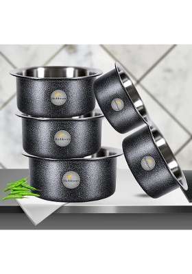 FLIXBLOOM Cookware Set Induction Bottom Tope Cooking Pot Handi Aluminium Thick Flat Bottom | 2 L | 2.1 Qt