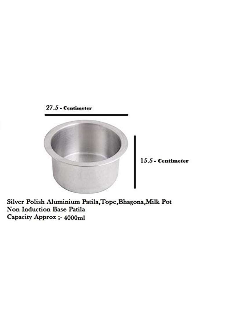 Bartan Star Aluminium Cooking Tope Cooking Pot | 3 L | 3.2 Qt - Indya