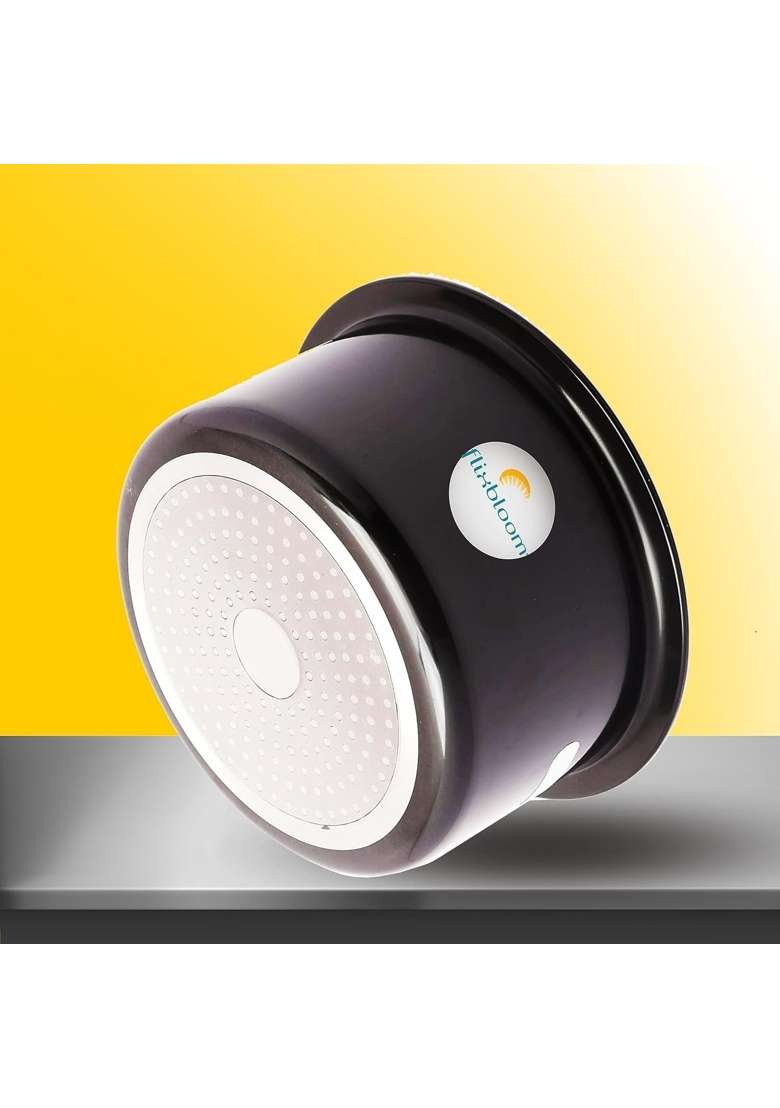 FLIXBLOOM Eminent Black Hard Anodised Utensil Induction Base LPG Gas Stovetop Friendly | 3 L | 3.2 Qt - Indya