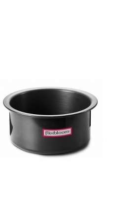 FLIXBLOOM Eminent Black Hard Anodised Utensil Induction Base LPG Gas Stovetop Friendly | 1 L | 1.1 Qt