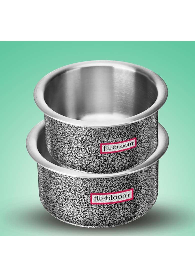 FLIXBLOOM Ambitious Kitchen Cookware Utensil Hard Anodised Induction Bottom LPG Gas | 5 L | 5.3 Qt | With Lid - Indya