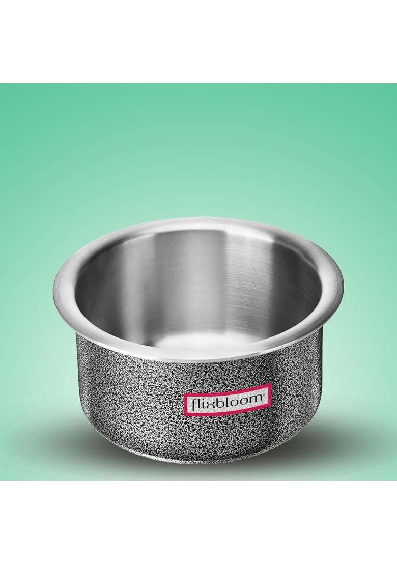 FLIXBLOOM Ambitious Kitchen Cookware Utensil Hard Anodised Induction Bottom LPG Gas | 2 L | 2.1 Qt | With Lid - Indya