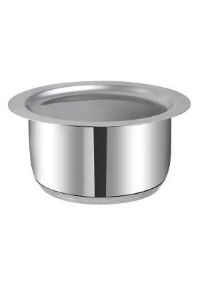 FLIXBLOOM Latest Stainless Steel with Lid Induction Base Kitchen Cookware Utensil TriPLY | 3 L | 3.2 Qt