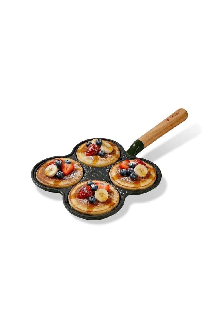 CUMIN CO. Enamel Cast Iron Pancake Pan | 28 cm | 11 Inch | Non-Toxic | Non-Stick - Indya