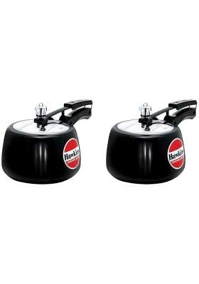 Hawkins Contura Black Pressure Cooker | 3 L | 3.2 Qt | Pack of 2