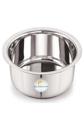 FLIXBLOOM Thik Induction Base Stainless Steel Cookware Tope Handi Patila Milk | 2 L | 2.1 Qt