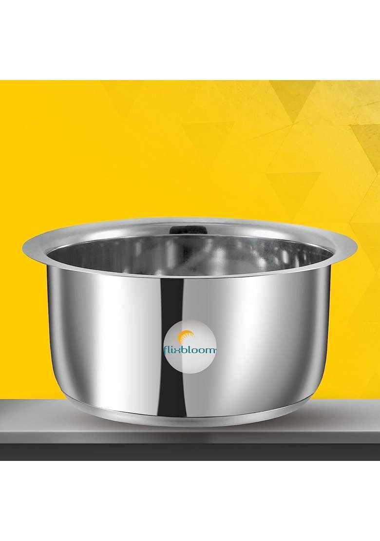 FLIXBLOOM Thik Induction Base Stainless Steel Combo Cooking Tope Cookware | 3 L | 3.2 Qt - Indya