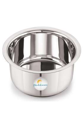 FLIXBLOOM Thik Induction Base Stainless Steel Cookware Tope Handi Patila Milk | 1 L | 1.1 Qt