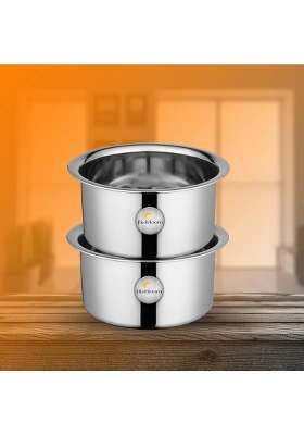 FLIXBLOOM Stainless Steel Induction and Stovetop Compatible Combo Cookware | 2 L | 2.1 Qt