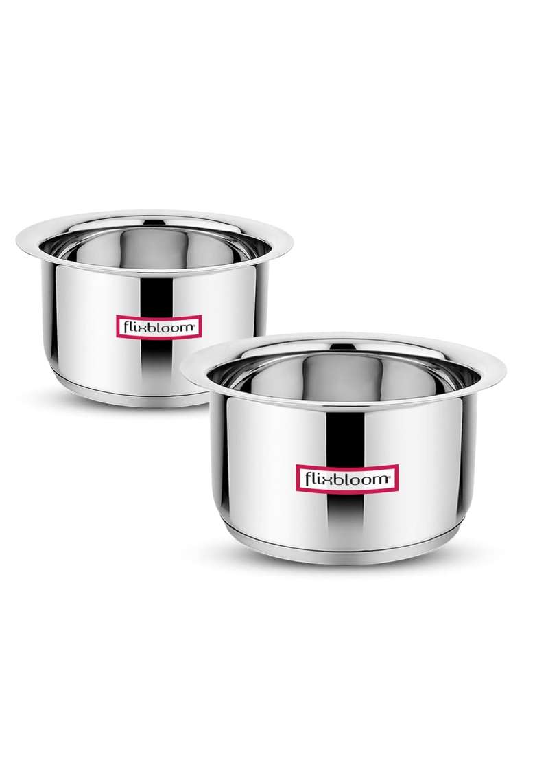 FLIXBLOOM Perfect Special Kitchen Stainless Steel Induction Base Combo Cookware Utensil | 4 L | 4.2 Qt - Indya