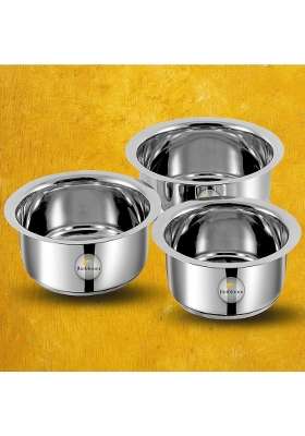 FLIXBLOOM Perfect Special Kitchen Stainless Steel Induction Base Cookware Utensil Sets | 2 L | 2.1 Qt