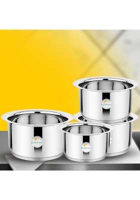 FLIXBLOOM Special Stainless Steel Cookware Set | 2 L | 2.1 Qt | 4-Piece Set | Induction Compatible | Heavy Bottom
