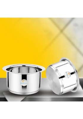 FLIXBLOOM Special Stainless Steel Cookware Set | 1 L | 1.1 Qt | 2-Piece Set | Induction Compatible | Heavy Bottom