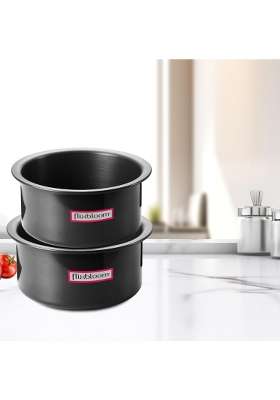 FLIXBLOOM Territorial Black Hard Anodised Induction Base LPG Gas Stovetop Friendly | 5 L | 5.3 Qt