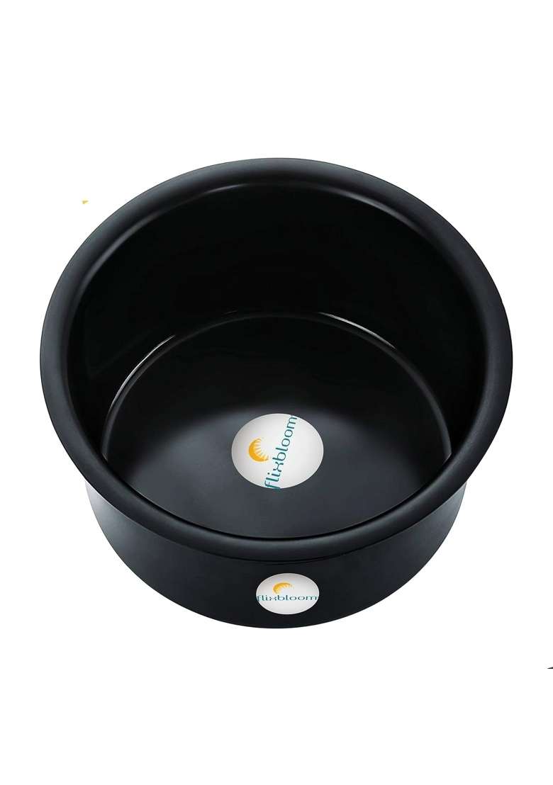 FLIXBLOOM Territorial Black Hard Anodised Induction Base LPG Gas Stovetop Friendly | 4 L | 4.2 Qt - Indya