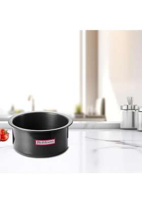 FLIXBLOOM Territorial Black Hard Anodised Induction Base LPG Gas Stovetop Friendly | 1 L | 1.1 Qt