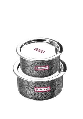 FLIXBLOOM Continent Black Combo Hard Anodised Induction Base Bottom LPG Gas Stove | 1 L | 1.1 Qt | With Lid