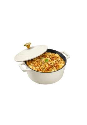 CUMIN CO. Enamel Cast Iron Dutch Oven with Lid | 16 cm | 6.3 Inch | Induction Compatible | Dishwasher Safe | Heavy Bottom | Non-Toxic