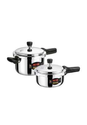 Meyer Presta Stainless Steel Tri-ply Pressure Cooker Combo | 2 L | 2.1 Qt