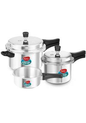 Pigeon By Stovekraft Special Aluminium Pressure Cooker Combo with Outer Lid Gas Stove | 2 L | 2.1 Qt