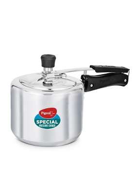 Pigeon By Stovekraft 12261 Induction Base Inner Lid Aluminium Pressure Cooker | 3 L | 3.2 Qt