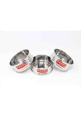 HAZEL Stainless Steel Stackable Seperator | 1 L | 1.1 Qt | 16.5 cm | 6.5 Inch | 3-Piece Set
