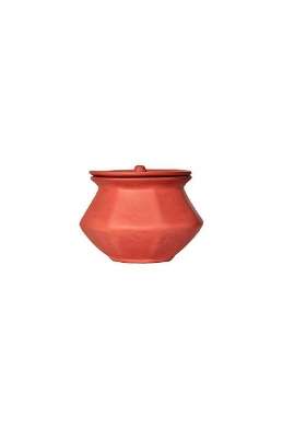 VINTICA Organic Clay Crafts Clay Handi Cooking Pot for Cooking Clay Handi MItti Handi Curd Handi | 500 ml | 16.9 fl oz