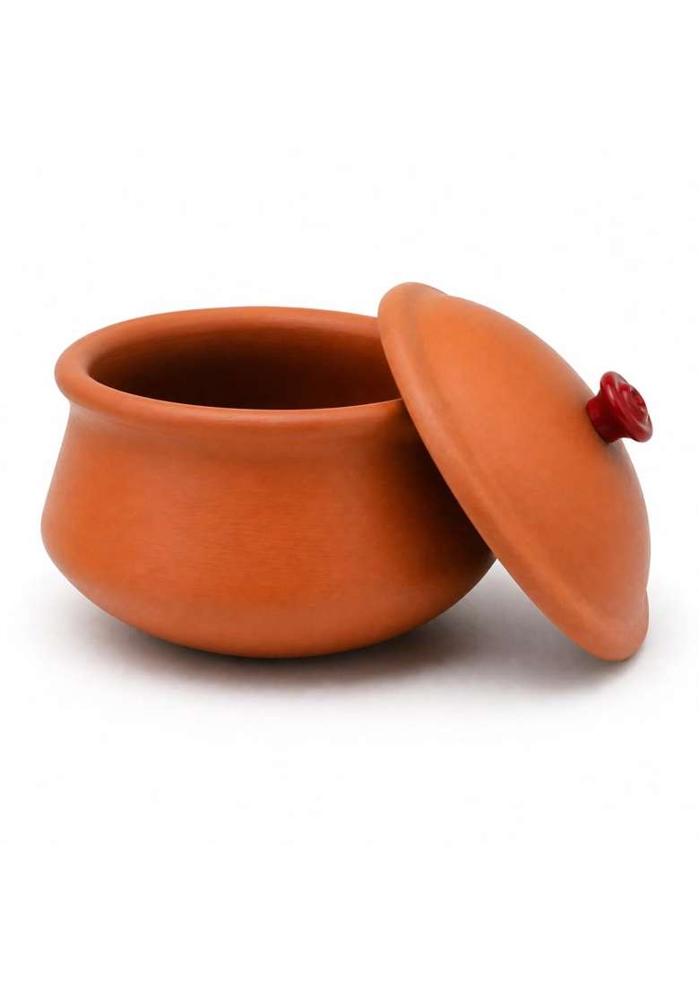 Clay Root Organic Clay Dahi Handi with Lid - Indya