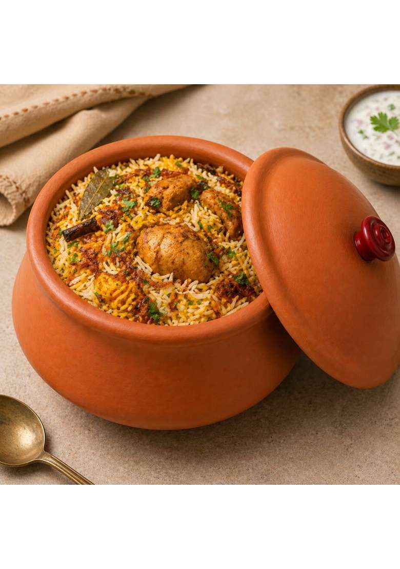 Clay Root Organic Clay Dahi Handi with Lid - Indya