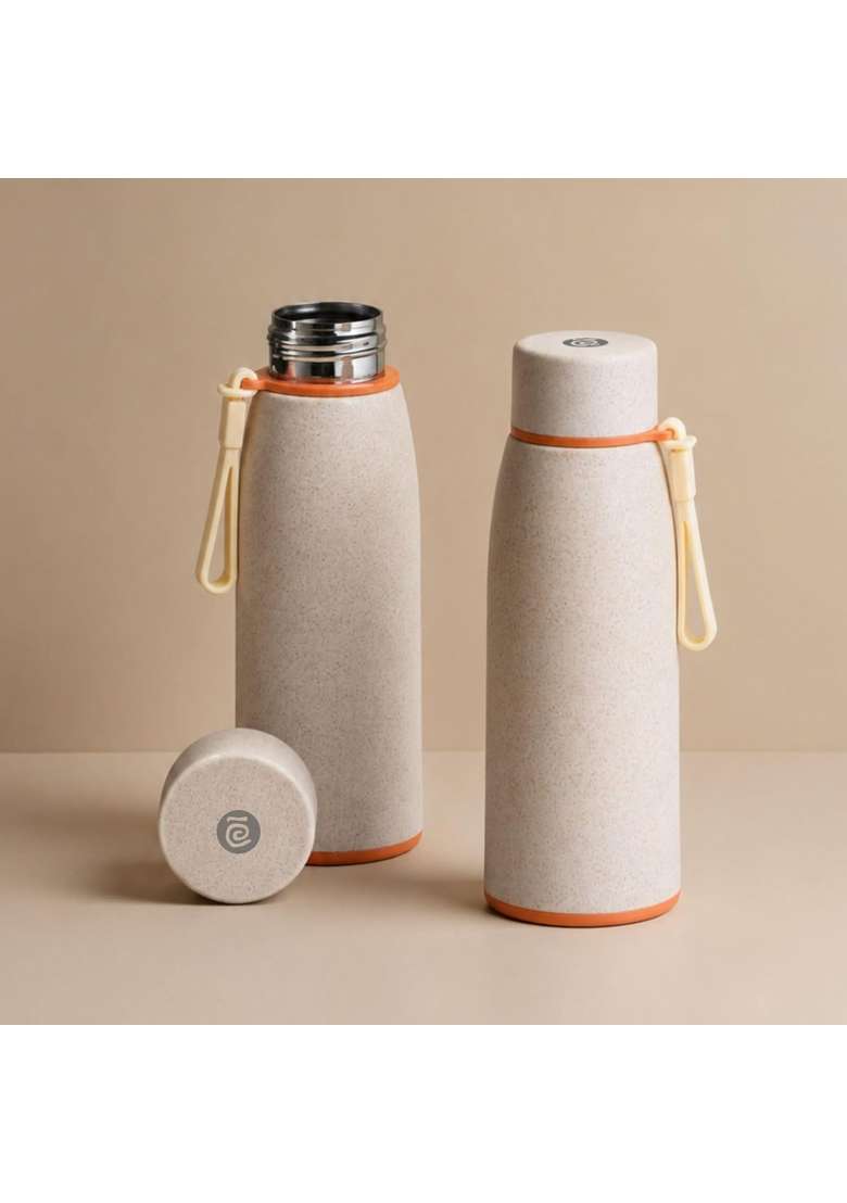 Eha Earth Friendly Motiva Water Bottle Made with Rice Husk | 400 ml | 13.5 fl oz - Indya