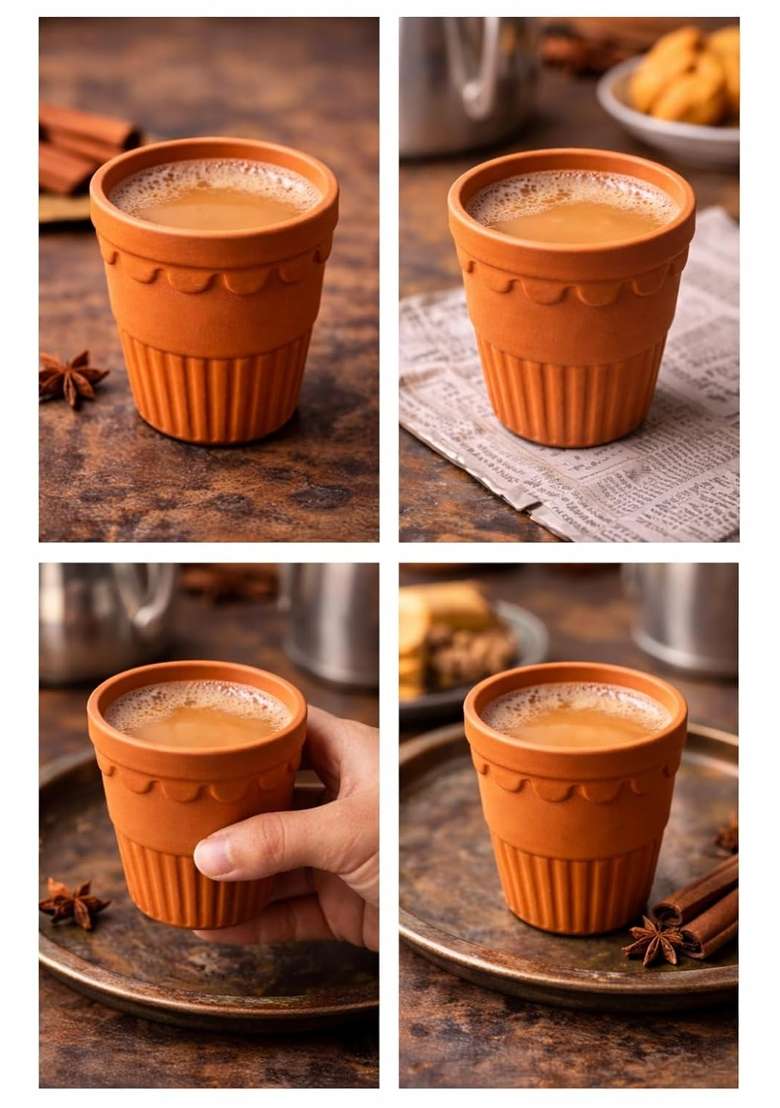 Clay Root Handmade Terracotta Tumbler | 100 ml | 3.4 fl oz - Indya