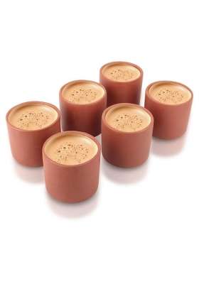 PALVIT CLAY ART GALLERY Handcrafted Clay Kulhad Clay Tea Cup | 6-Piece Set