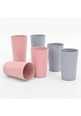Eha Earth-Friendly Unbreakable Drinking Glass for Water and Juice | 250 ml | 8.5 fl oz | 6-Piece Set | Microwave Safe